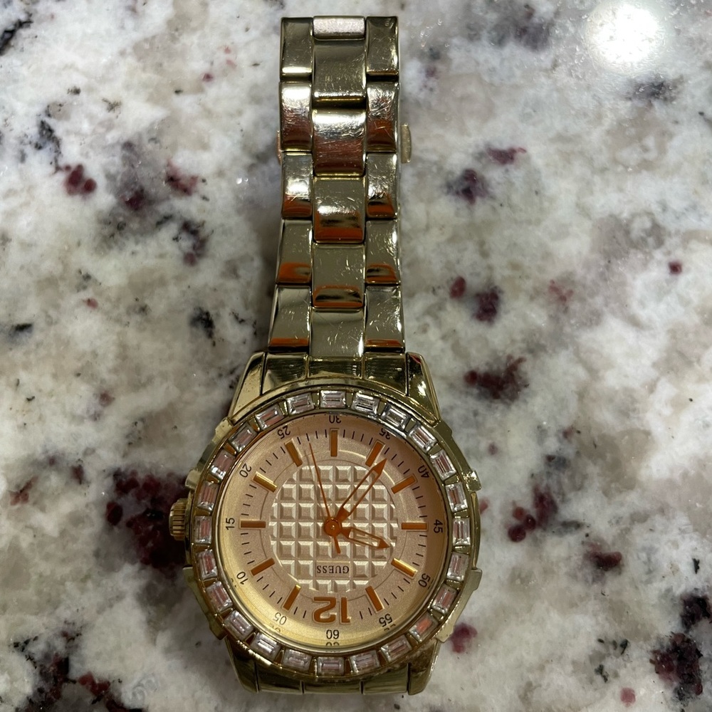Gold Guess watch